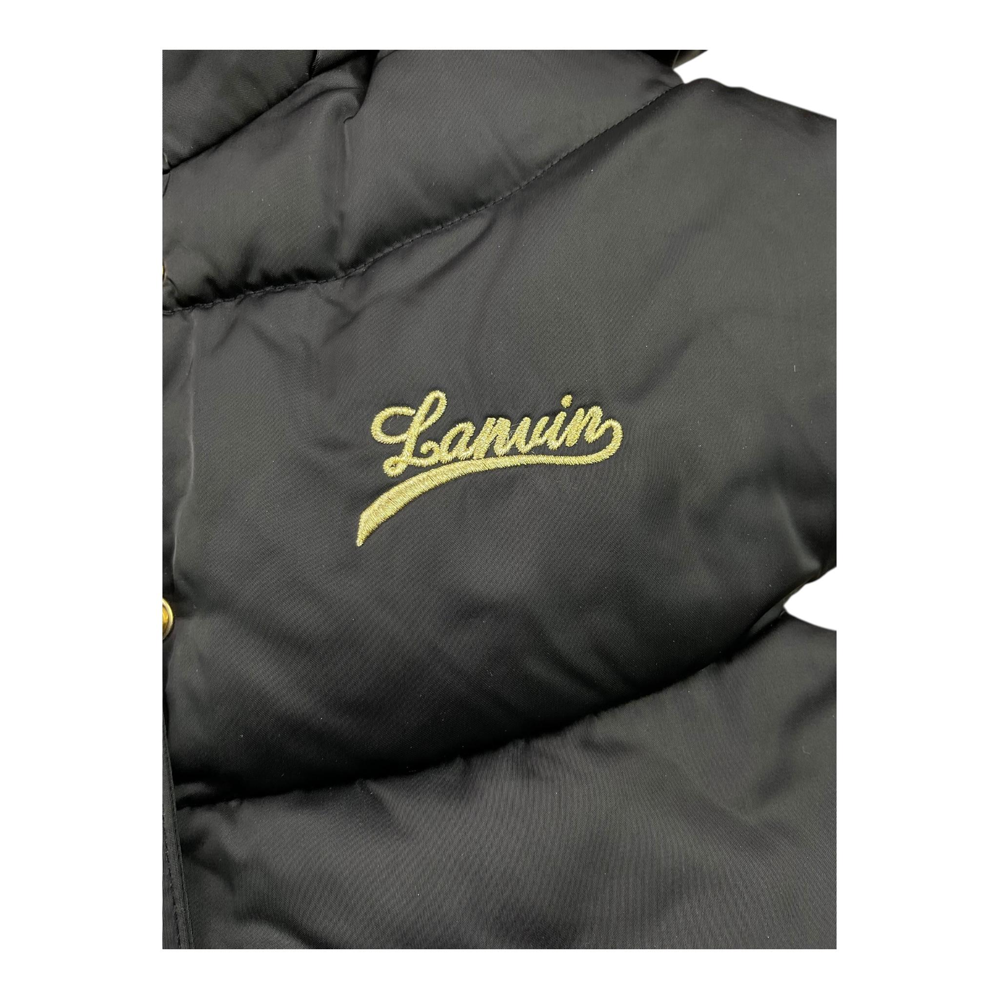 LANVIN giubbino tinta unita modello smanicato con cappuccio Nero per Bambina N16017 NERO LANVIN