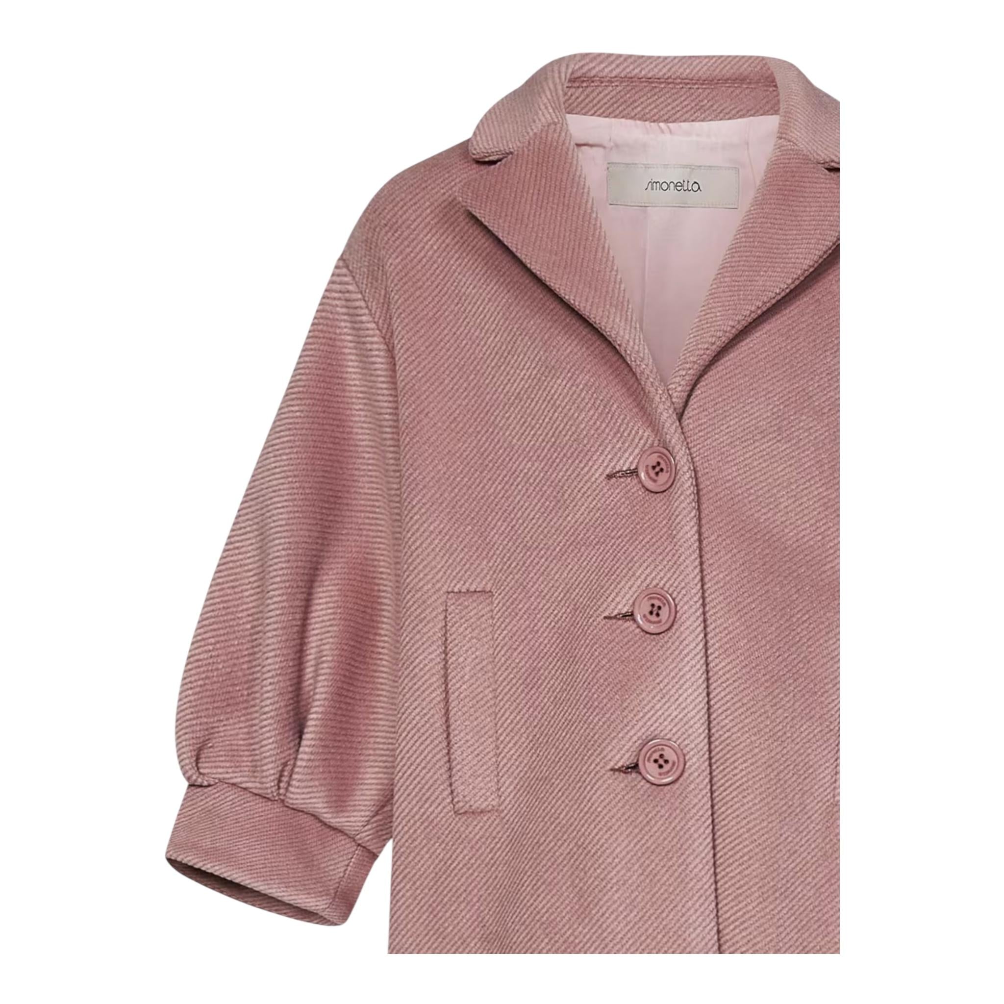 SIMONETTA cappotto tinta unita Rosa per Bambina SV2A00 ROSA SIMONETTA