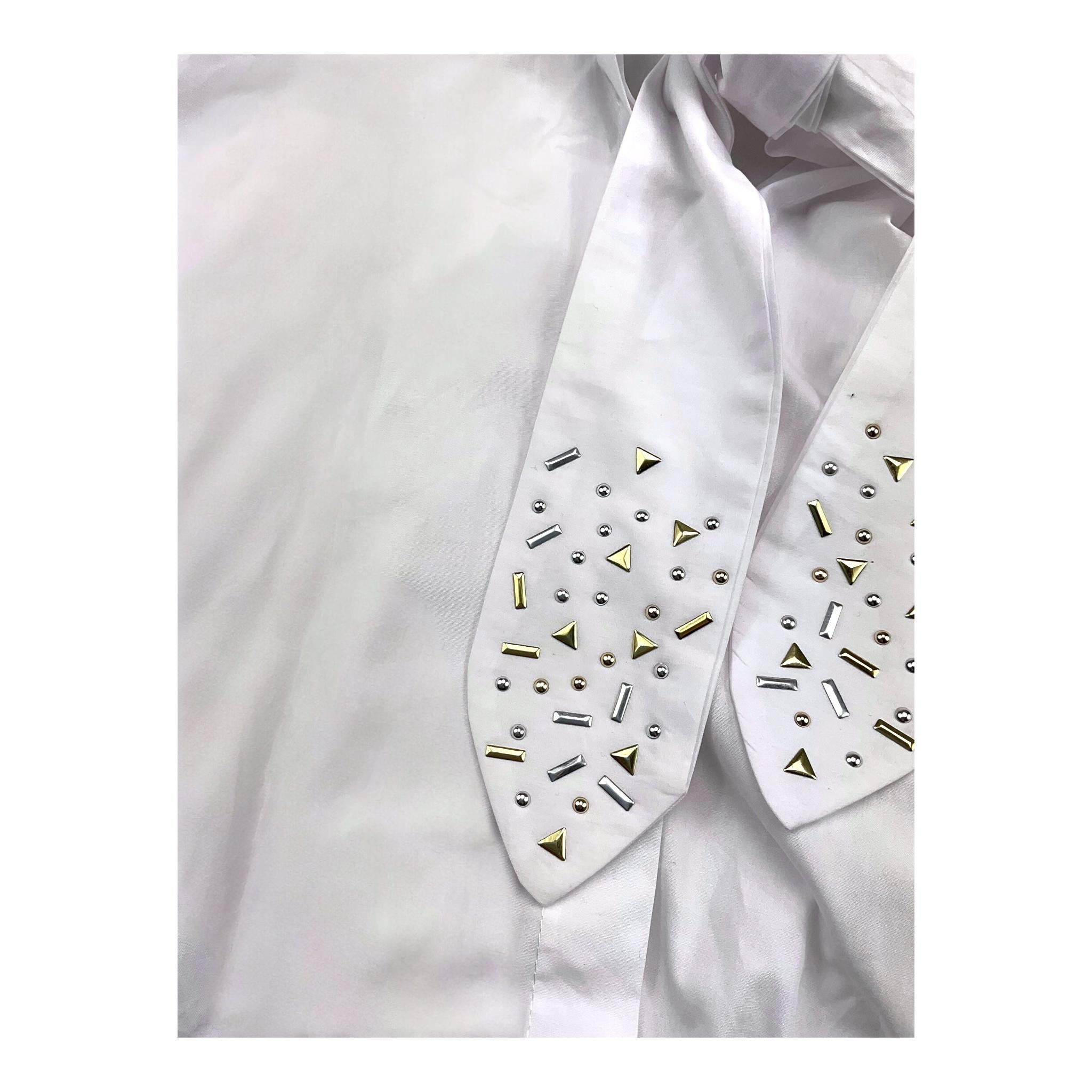 NAIDA camicia manica lunga tinta unita Bianco per Bambina NACA133 BIANCO NAIDA