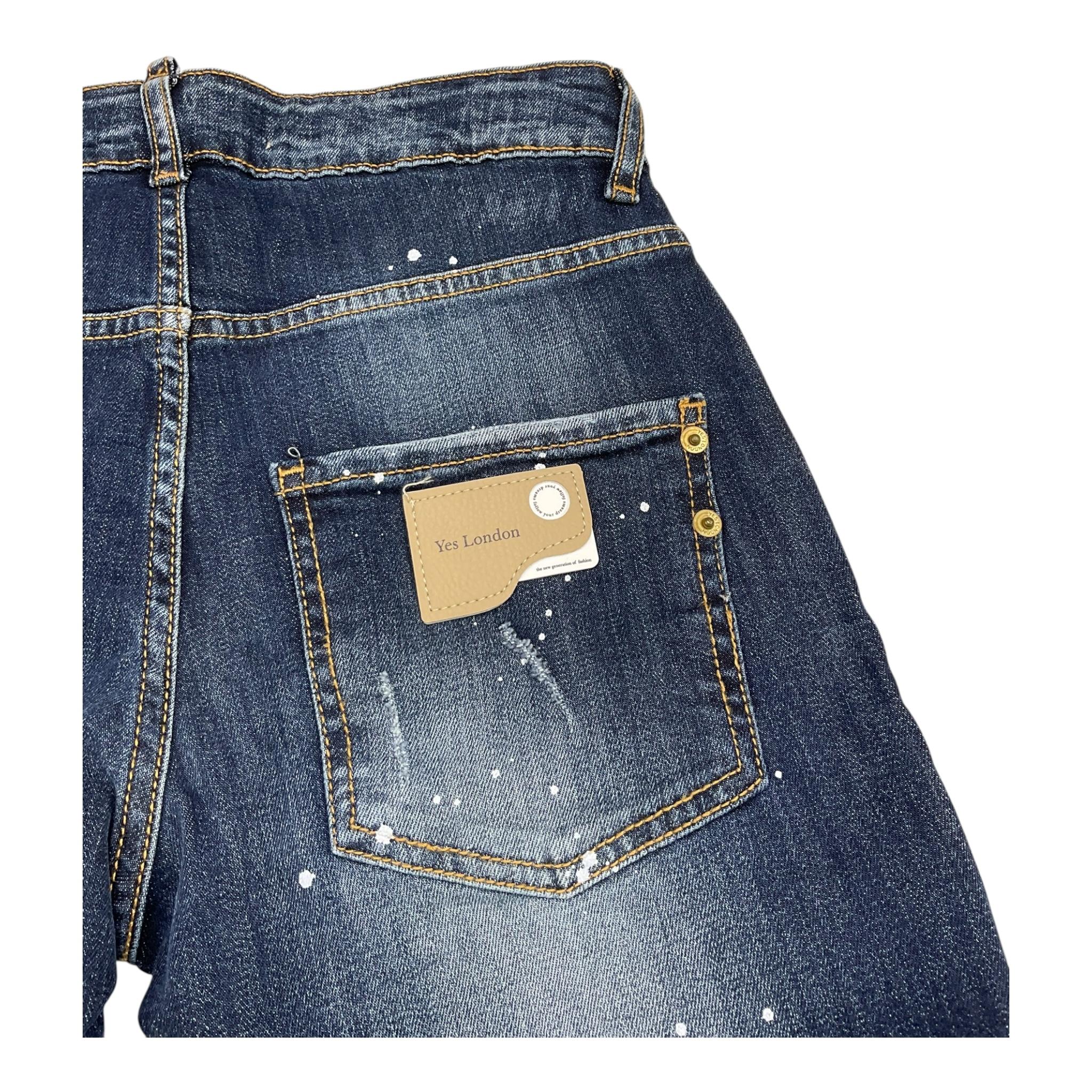 YES LONDON jeans titnta unita con girovita regolabile Blu per Bambino JR1091 BLU YES LONDON