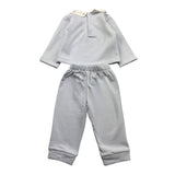 CALAMARO completo 2pz polo-pantalone tinta unita con stampa Azzurro per Neonato 11016 AZZURRO CALAMARO