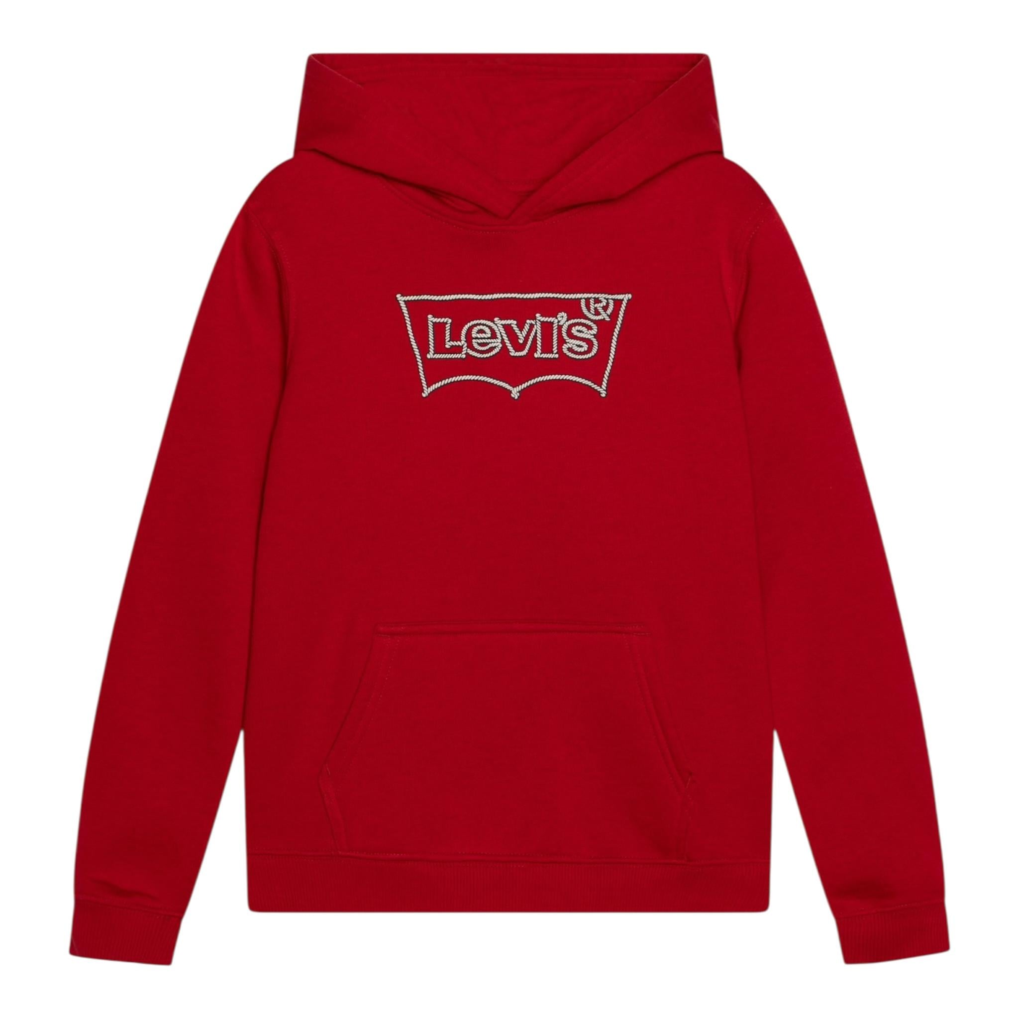 LEVI'S felpa chiusa con cappuccio tinta unita Rosso per Neonato 8EL533 ROSSO LEVI'S
