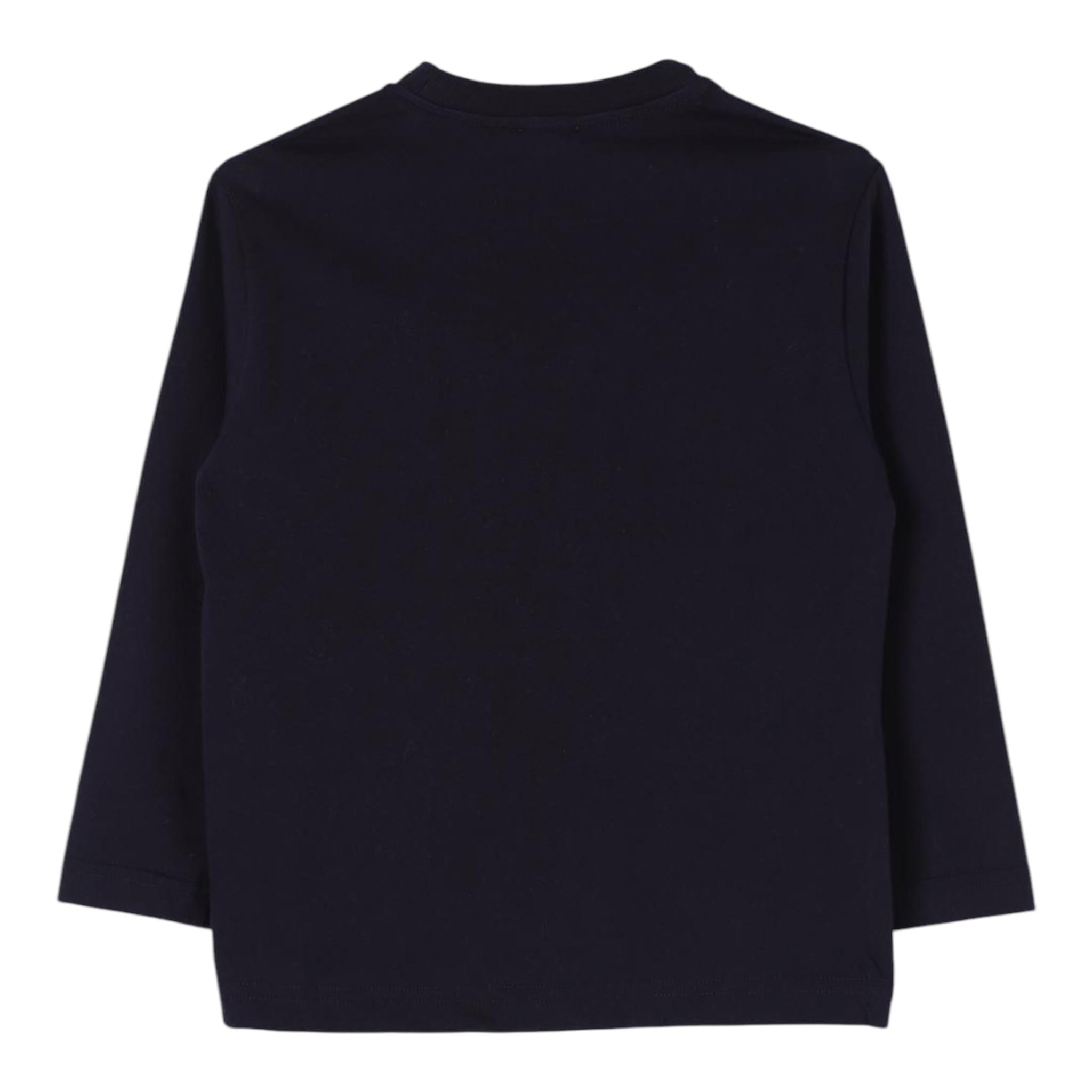 IL GUFO shirt girocollo tinta unita con stampa Blu per Bambino A24TA350MF002J BLU IL GUFO