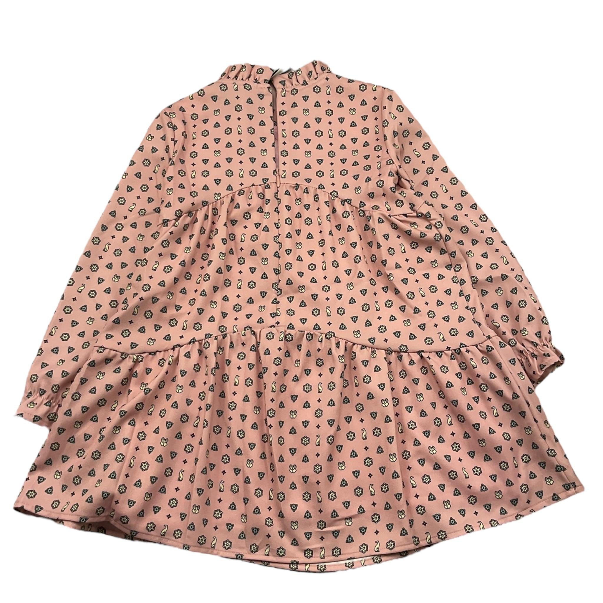 TRUSSARDI abito manica lunga tinta unita con stampe Rosa per Bambina TGA25100VE ROSA TRUSSARDI