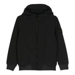 STONE ISLAND giubbino tinta unita con zip e cappuccio Blu per Bambino 8116Q0122 BLU STONE ISLAND