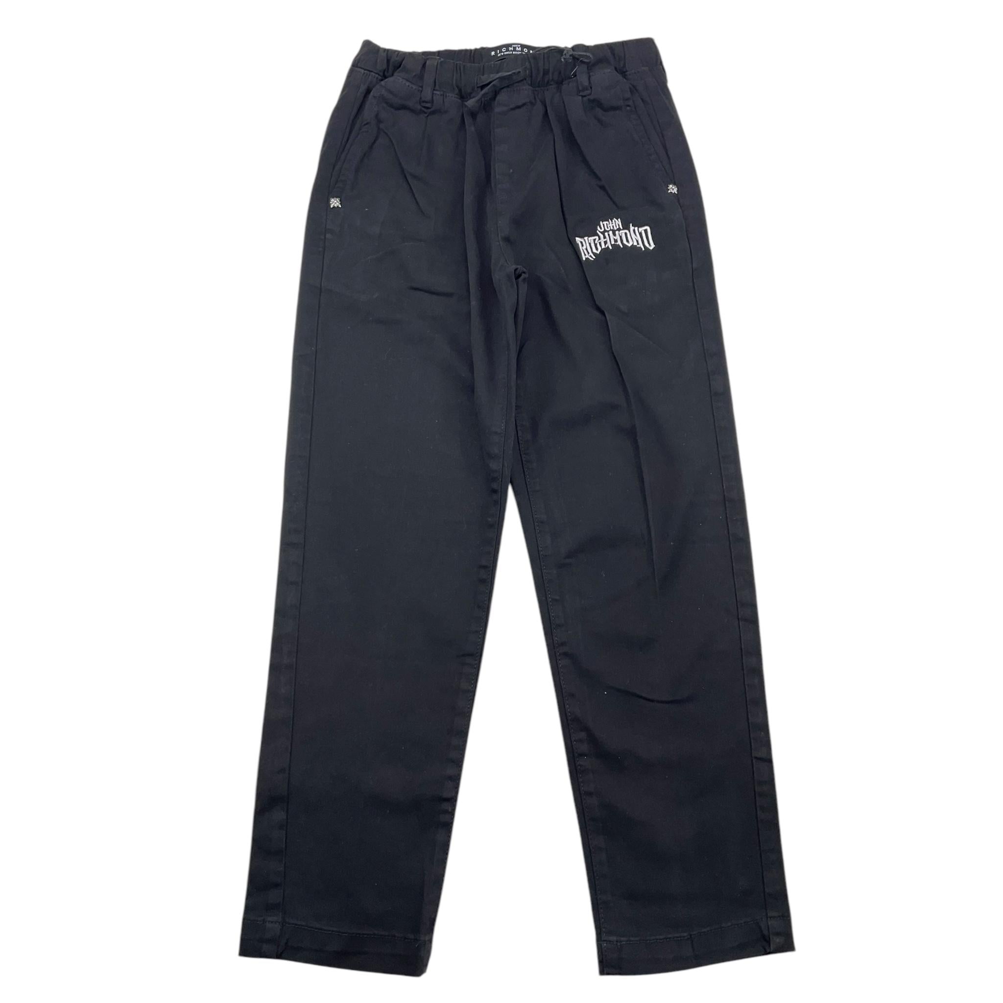 JOHN RICHMOND pantalone tinta unita con elastico in vita Nero per Bambino RBA24076PA NERO JOHN RICHMOND