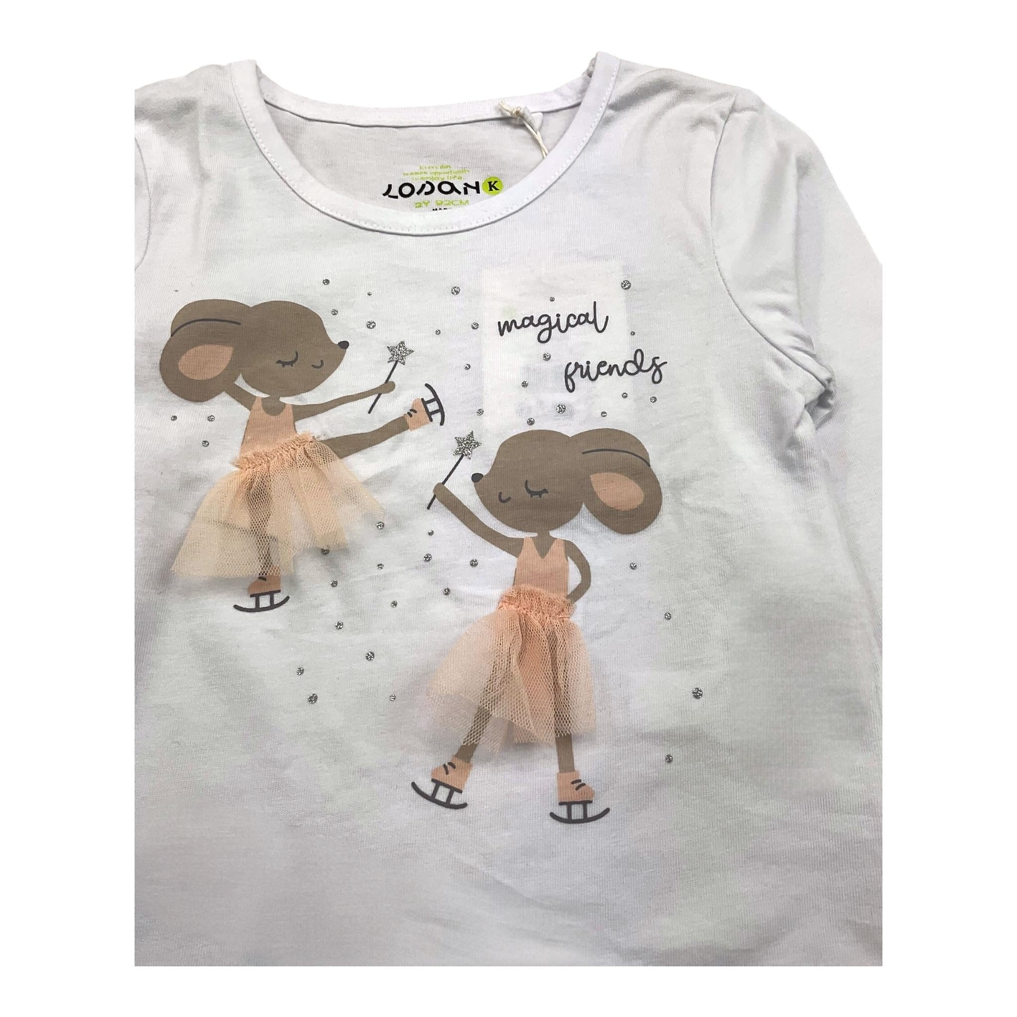 LOSAN shirt tinta unita cn stampa Bianco per Neonata 51033005041015 BIANCO LOSAN