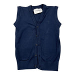 TRUSSARDI gilet tinta unita con bottoni Blu per Bambino TBA25012GL BLU TRUSSARDI
