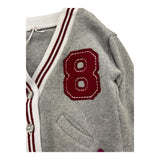 LE BEBE' cardigan tinta unita con stampa Grigio per Neonata LBG6068 GRIGIO LE BEBE'