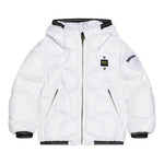 BLAUER giubbino tinta unita con cappuccio e profili in contrasto Bianco per Bambino 24WBLC03066 BIANCO BLAUER