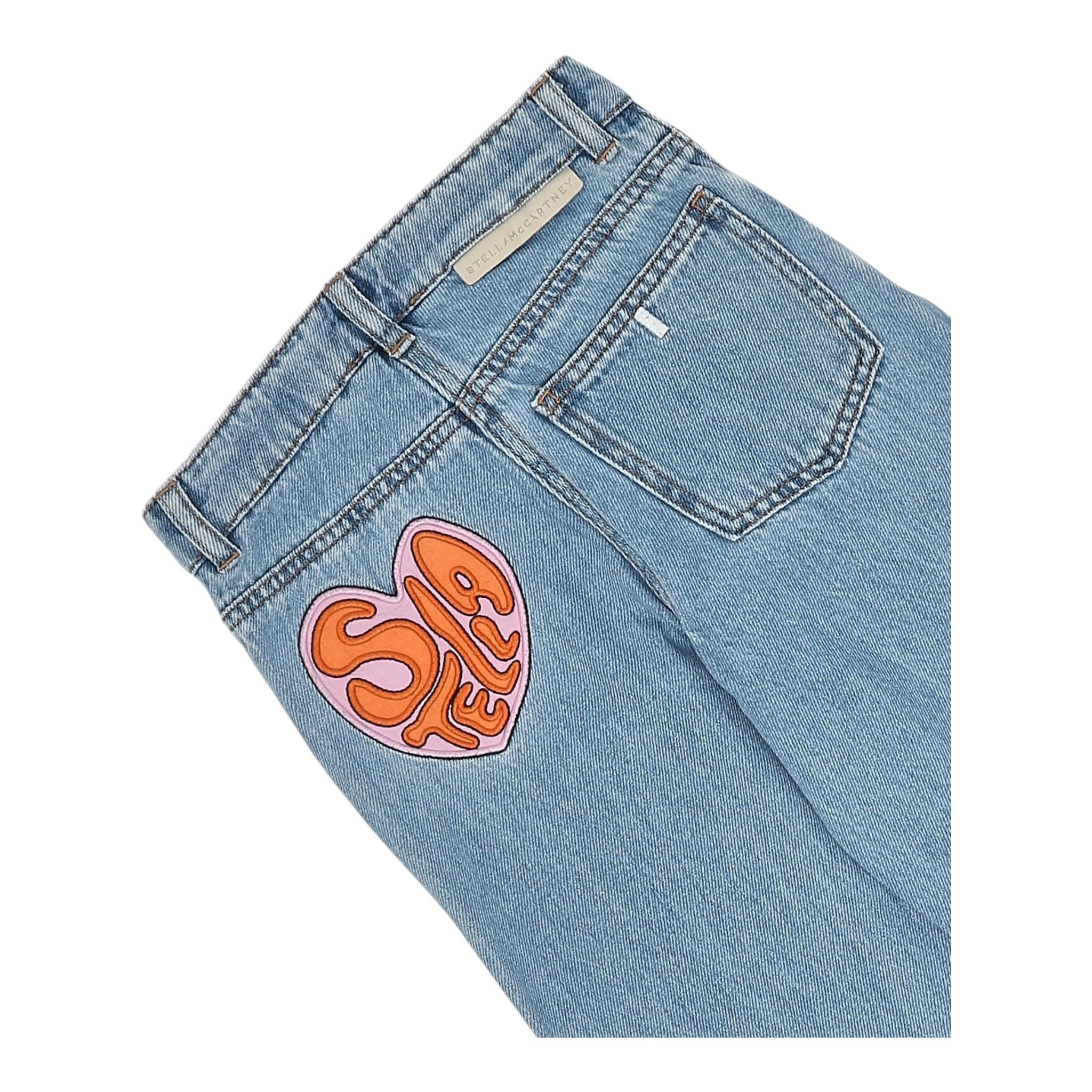 STELLA McCARTNEY jeans tinta unita modello zampa Azzurro per Bambina TV6B10 AZZURRO STELLA McCARTNEY