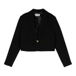 MOSCHINO giacca tinta unita con bottone in contrasto Nero per Bambina HAA00LX NERO MOSCHINO