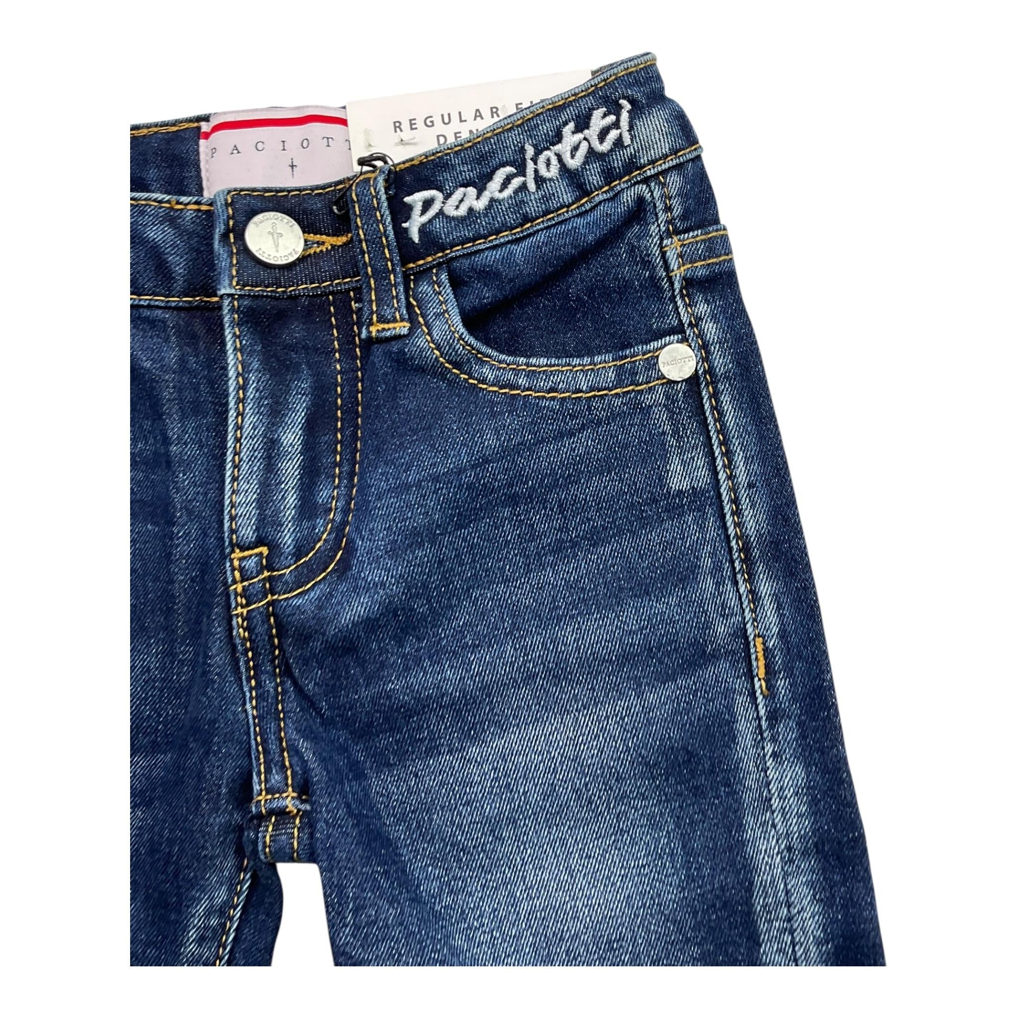 CESARE PACIOTTI jeans tinta unita con girovita regolabile Blu per Neonato PTP5362B BLU CESARE PACIOTTI