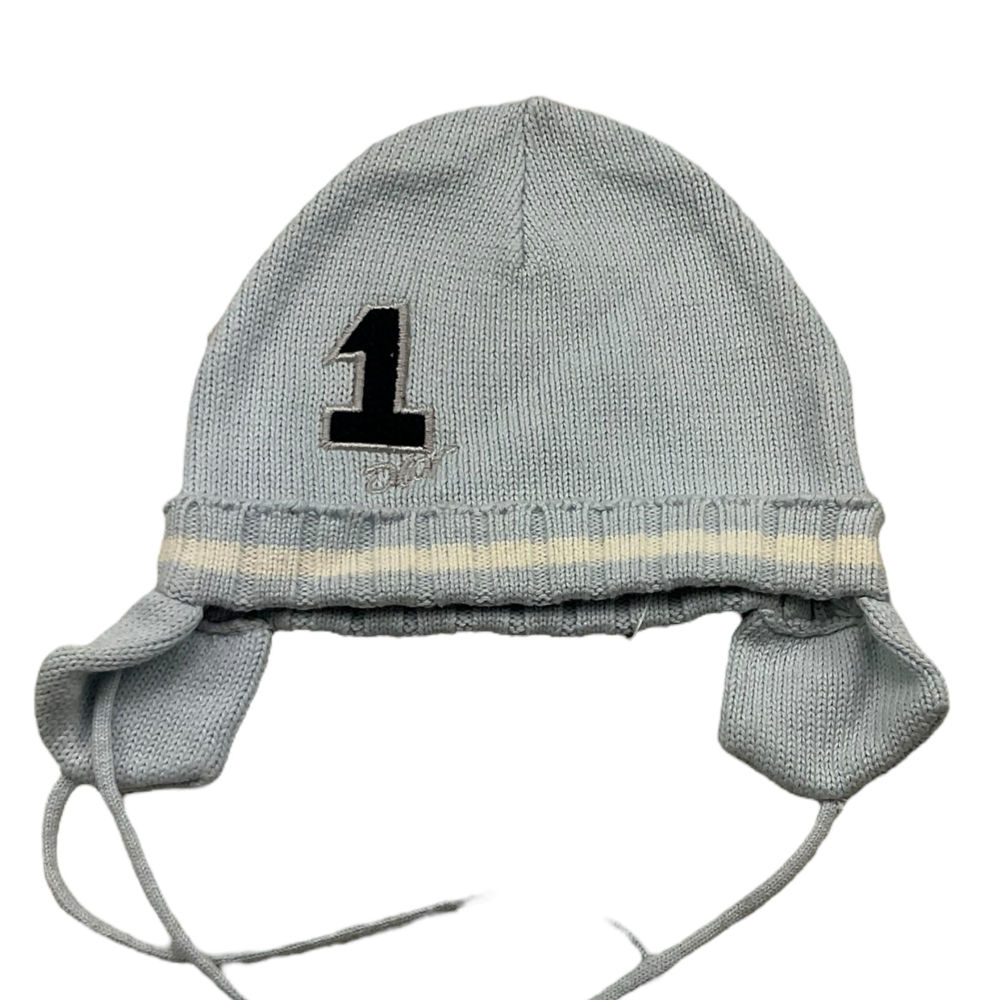 BABY DIOR cappello tinta unita cn ricamo numero Azzurro per Neonato D2B1CHA2 AZZURRO BABY DIOR