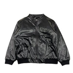NEVER TOO giubbino in ecopelle tinta unita con zip Nero per Bambino NT1771R NERO NEVER TOO