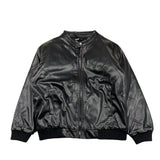 NEVER TOO giubbino in ecopelle tinta unita con zip Nero per Bambino NT1771R NERO NEVER TOO