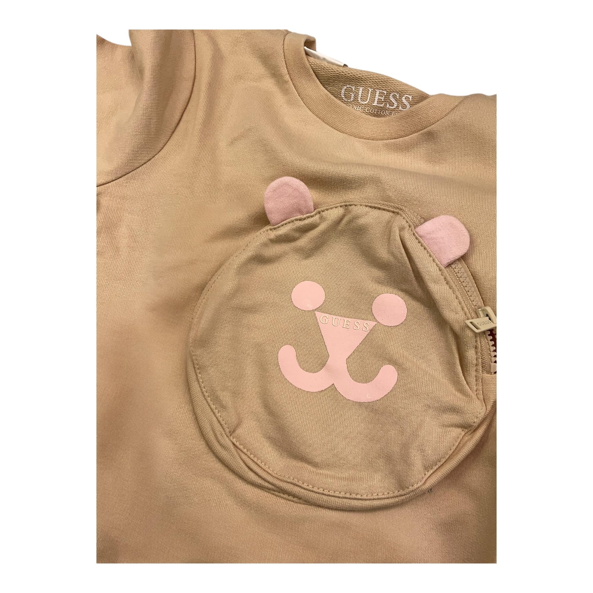 GUESS completo 2 pezzi felpa-pantalone tinta unita Beige per Bambina K4YG03KA6R4 BEIGE GUESS