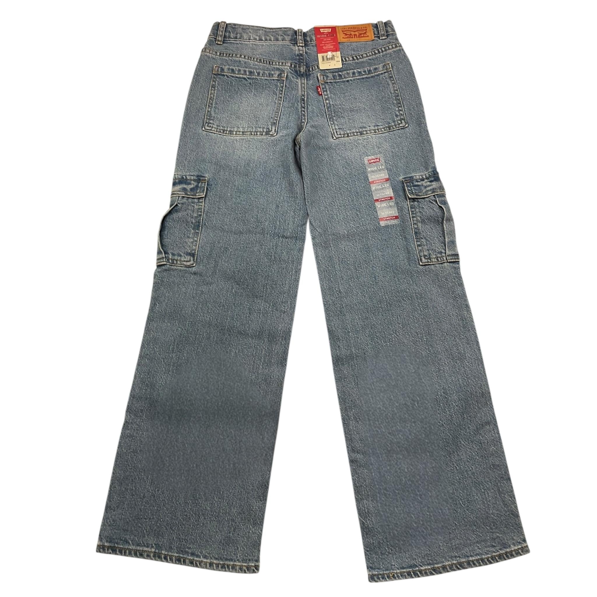LEVI'S jeans tinta unita modello palazzo Azzurro per Bambina 4EK991 AZZURRO LEVI'S