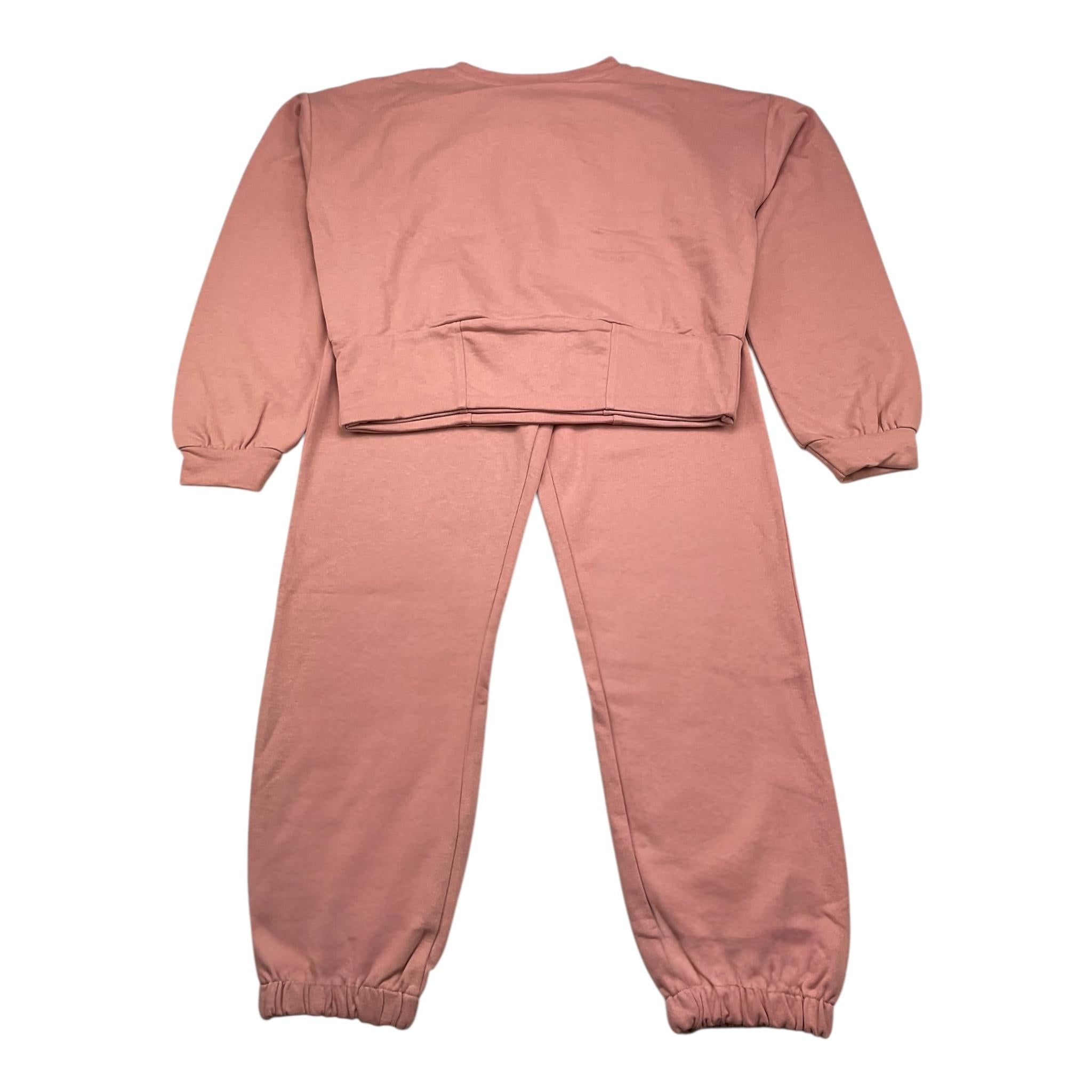 GLSR completo 2 pezzi felpa-pantalone tinta unita Rosa per Bambina GLJCM16029 ROSA GLSR