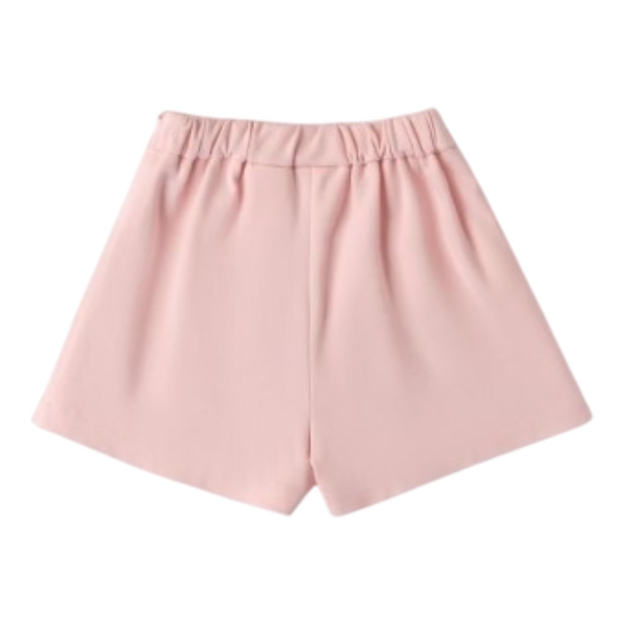 SARABANDA short tinta unita con elastico in vita Rosa per Bambina 0A256X ROSA SARABANDA