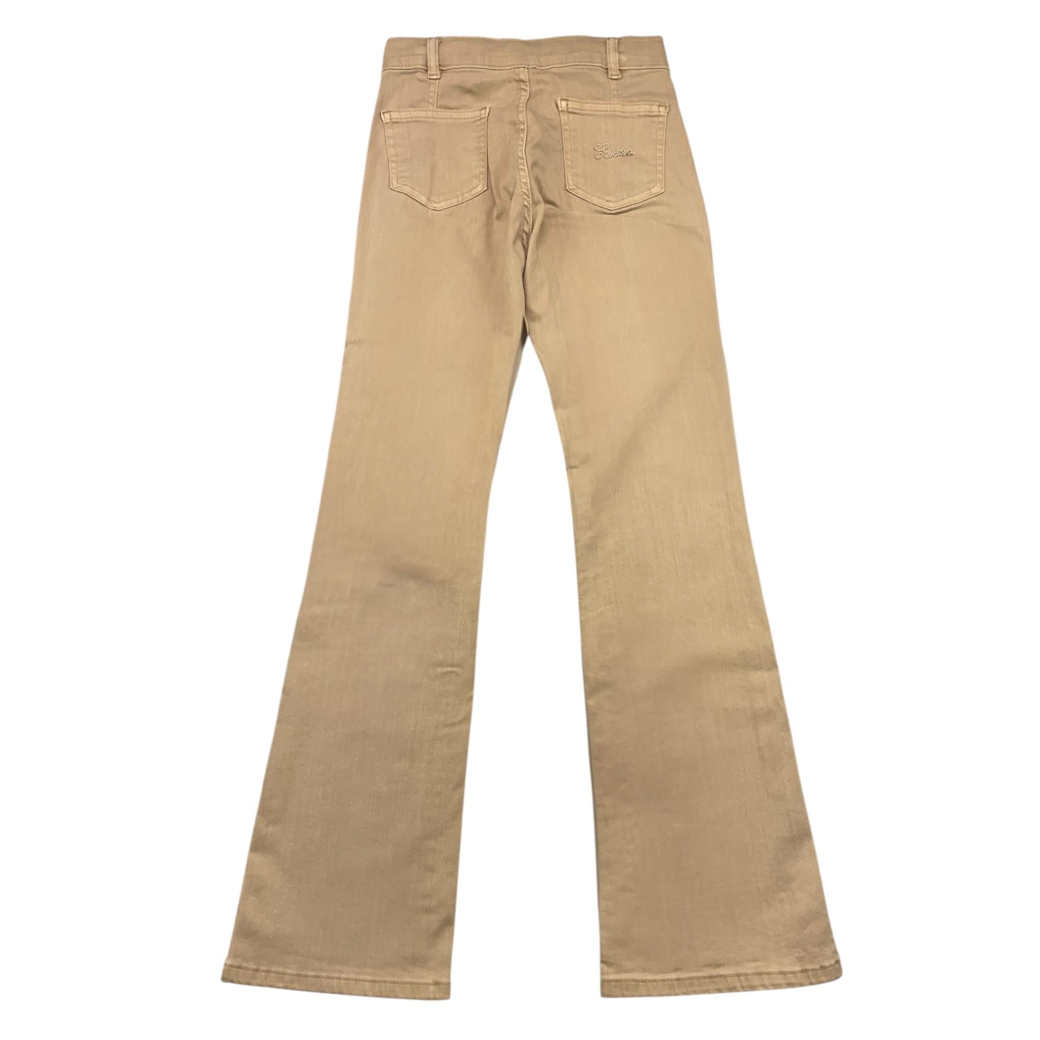 GUESS jeans tinta unita modello zampa Beige per Bambina J4Y806 BEIGE GUESS