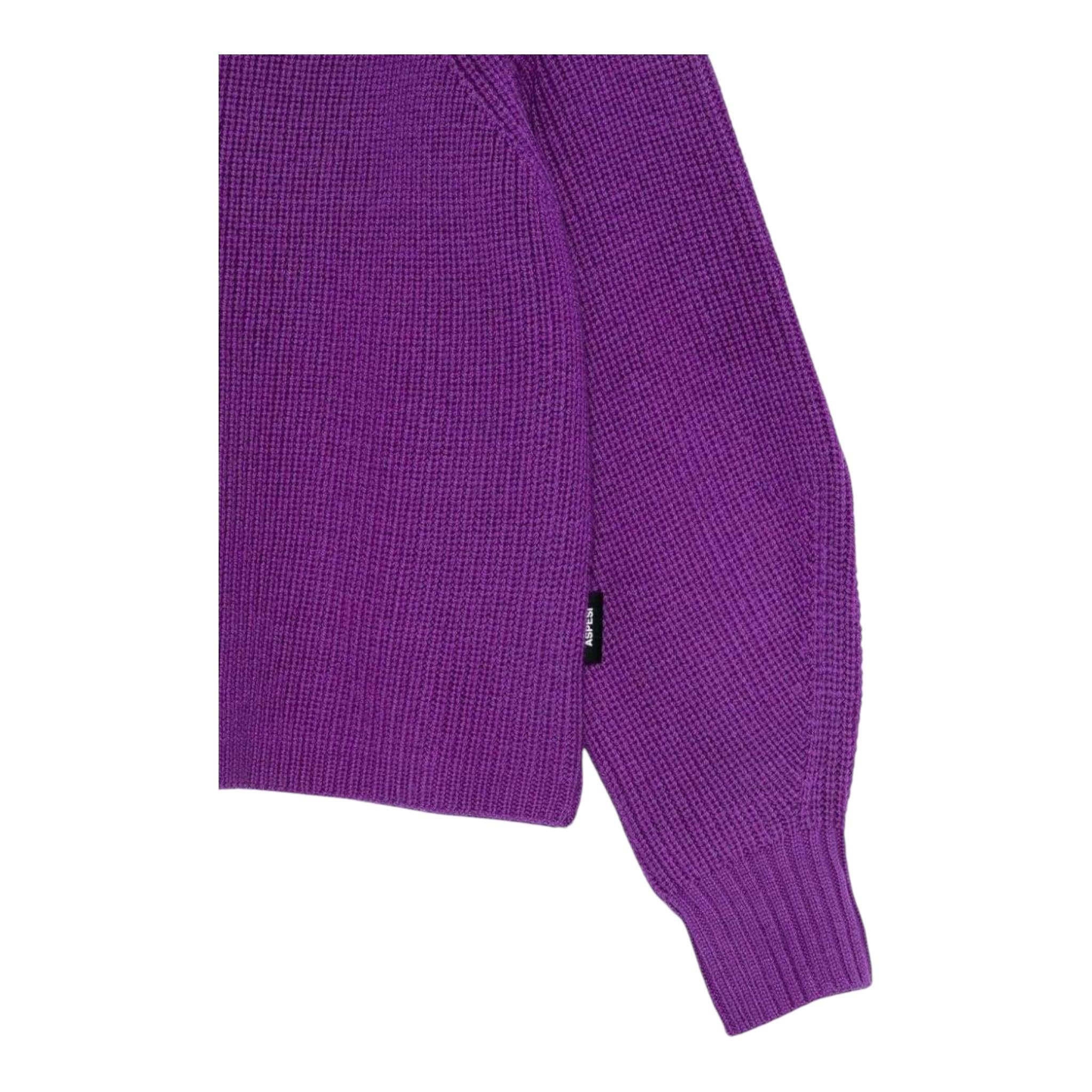 ASPESI maglia modello crop tinta unita mezzo collo Viola per Bambina F24035MAEM908 VIOLA ASPESI
