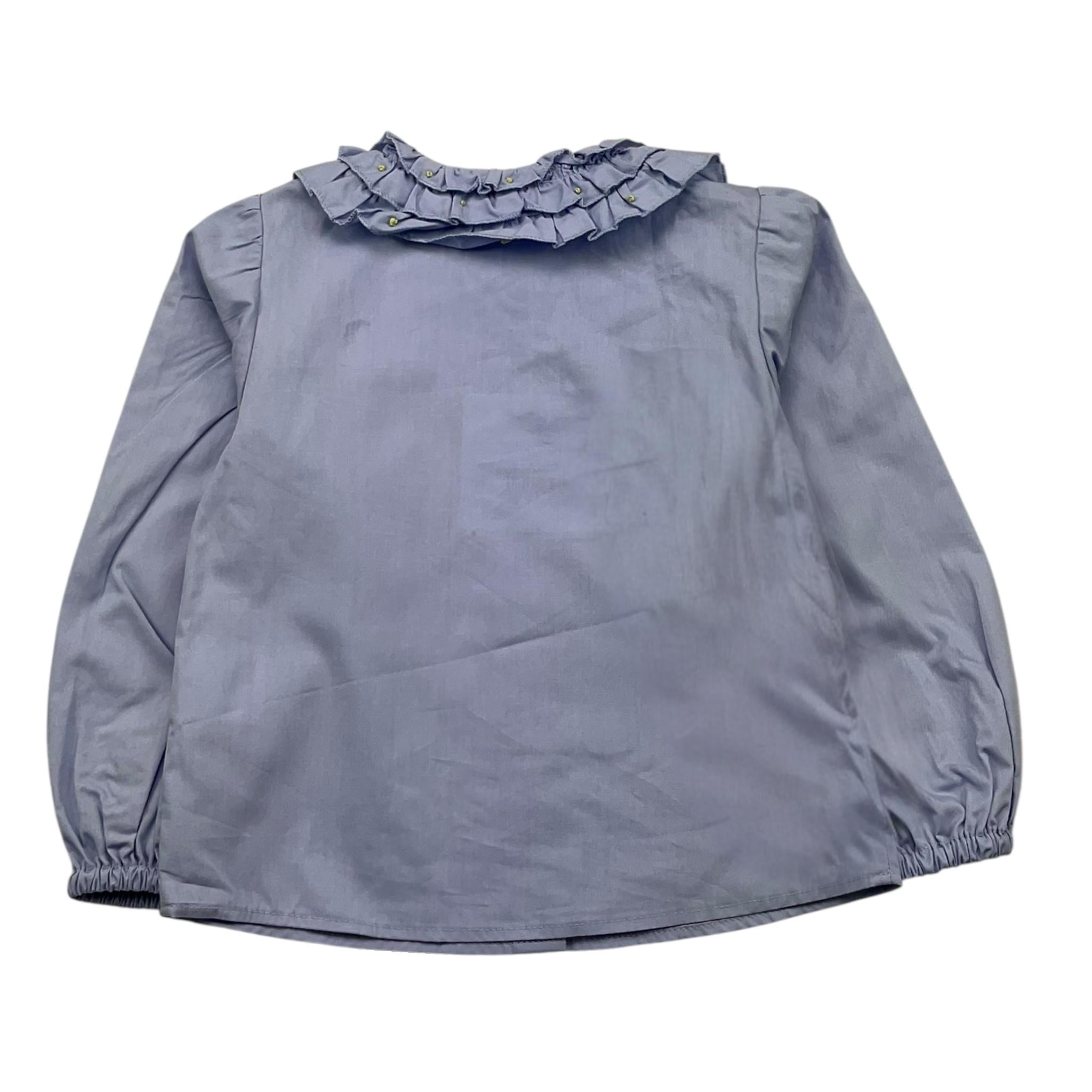ILFAROBIMBI camicia manica lunga tinta unita con colletto Azzurro per Bambina IFB50125 AZZURRO ILFAROBIMBI