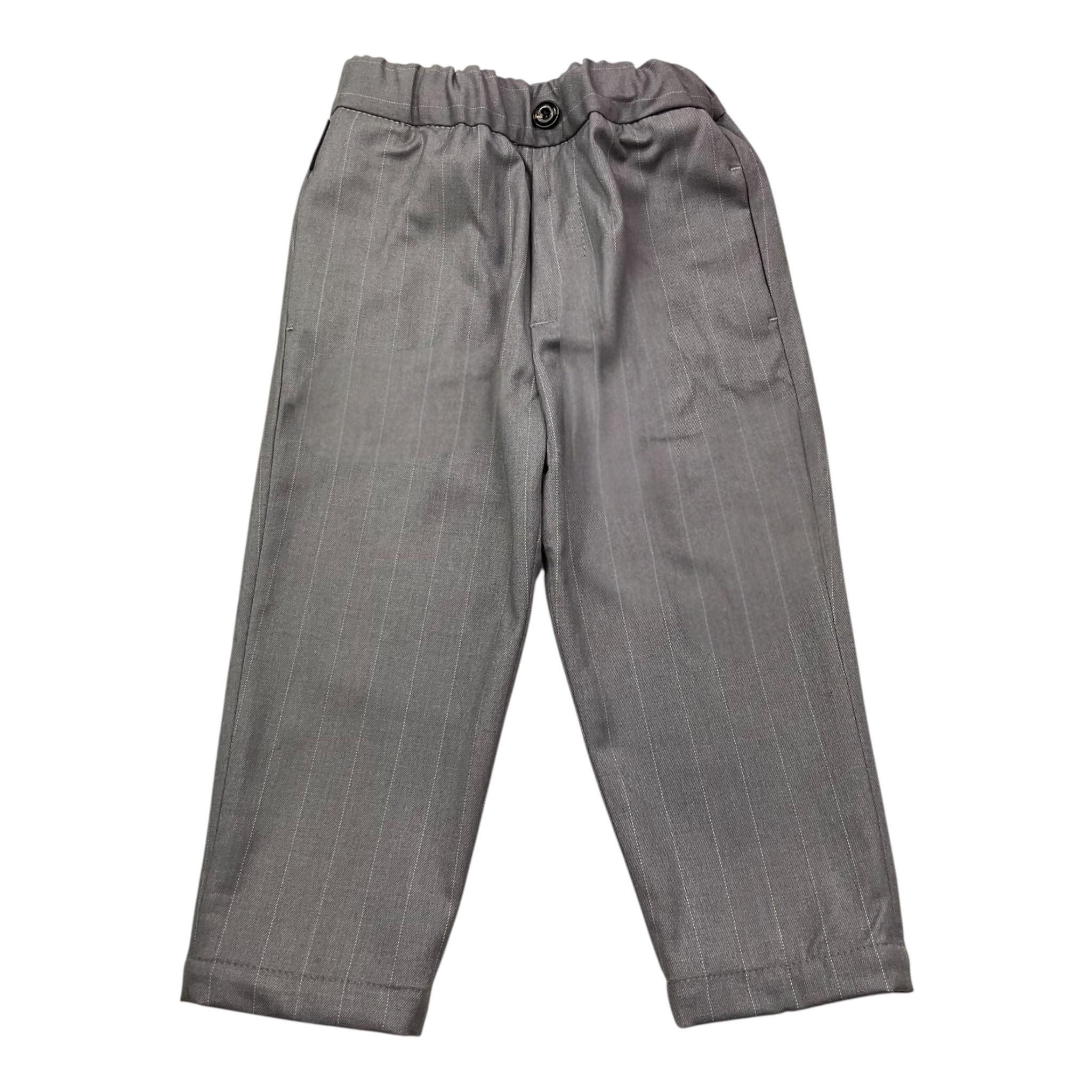 MICHAEL COAL pantalone inta unita con fantasia a righe Grigio per Bambino LITADA7147F24 GRIGIO MICHAEL COAL