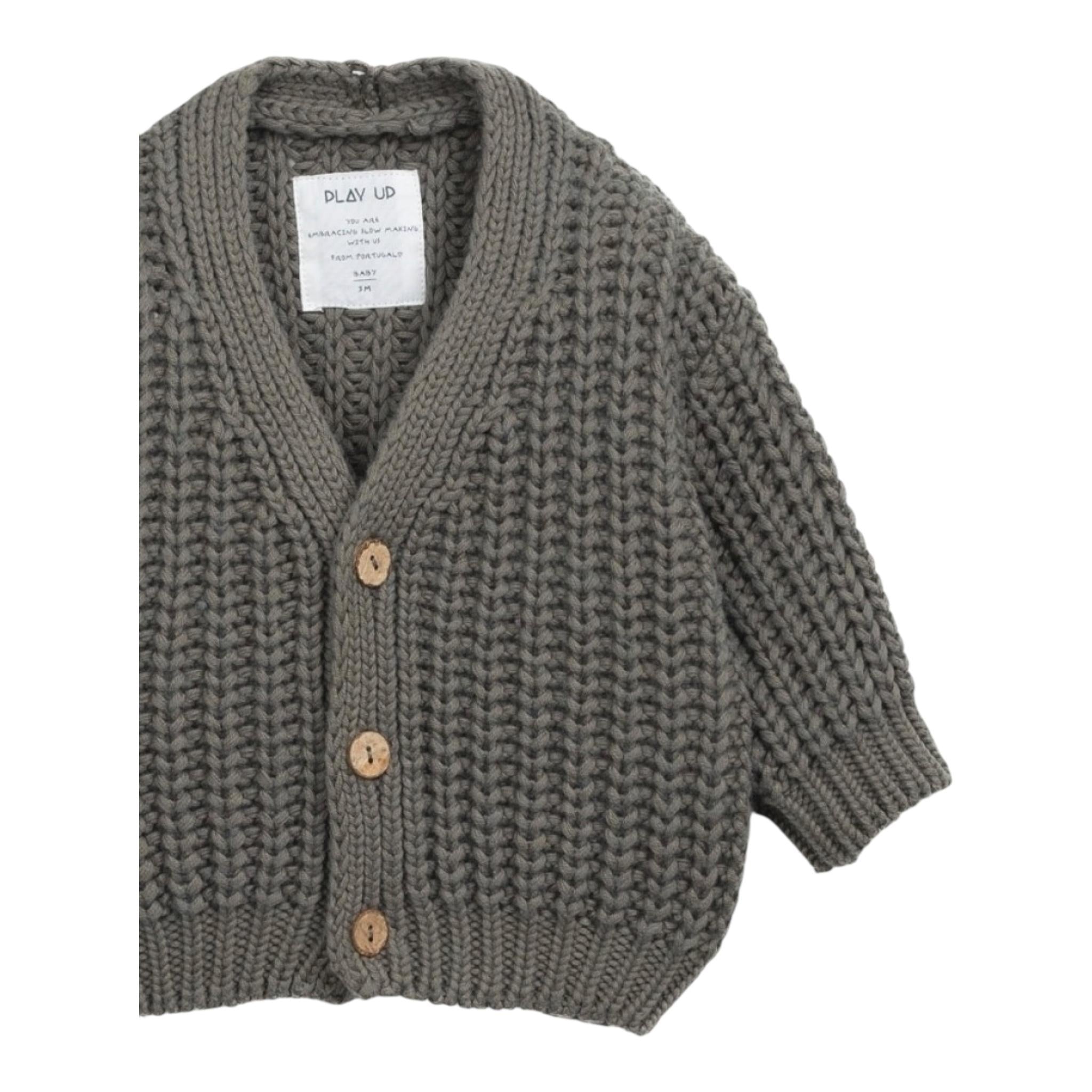 PLAY UP cardigan tinta unita con bottoni Verde per Bambina PA011AP11404 VERDE PLAY UP