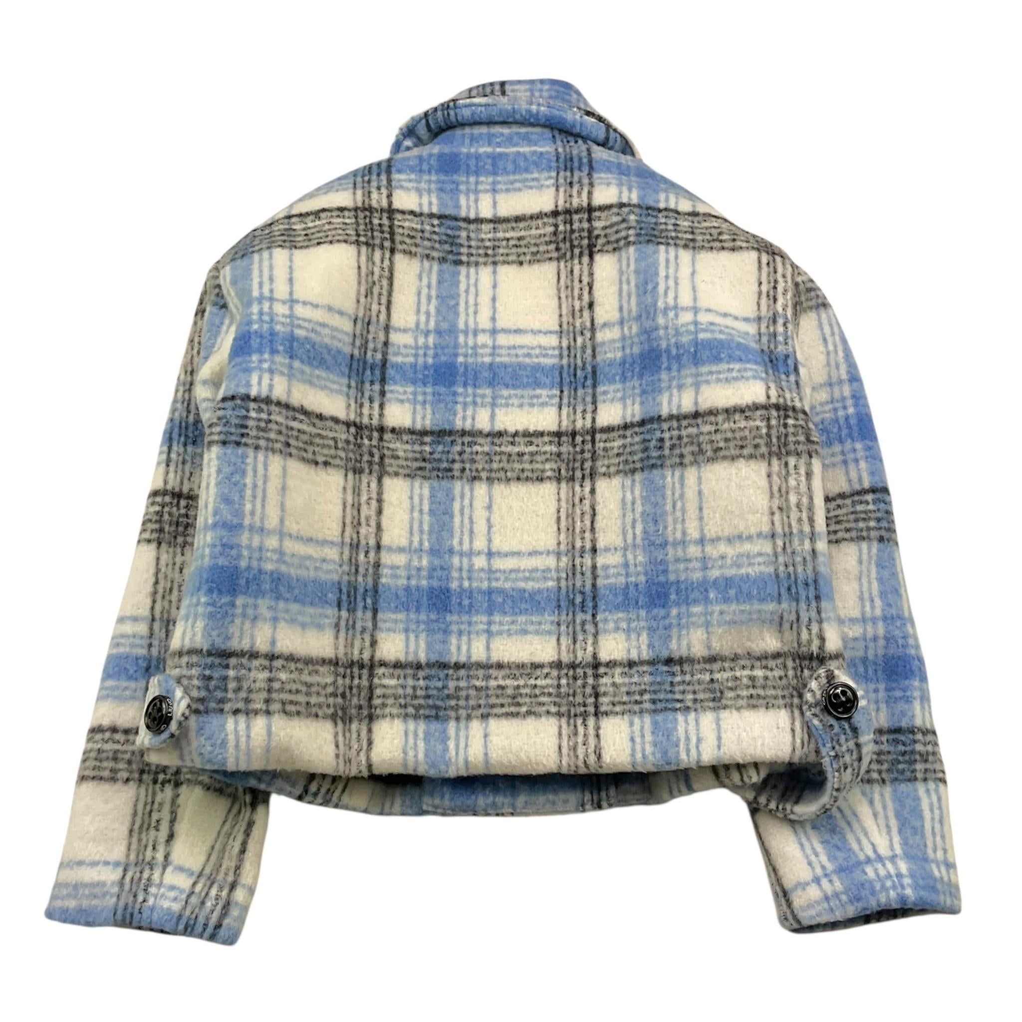 LIU JO cappotto corto tricolore con fantasia a quadri Bianco per Bambina GF4018 BIANCO LIU JO