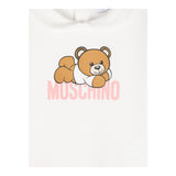MOSCHINO tutina bicolore manica lunga con stampa orso Bianco/rosa per Neonata MUY06Z BIANCO/ROSA MOSCHINO