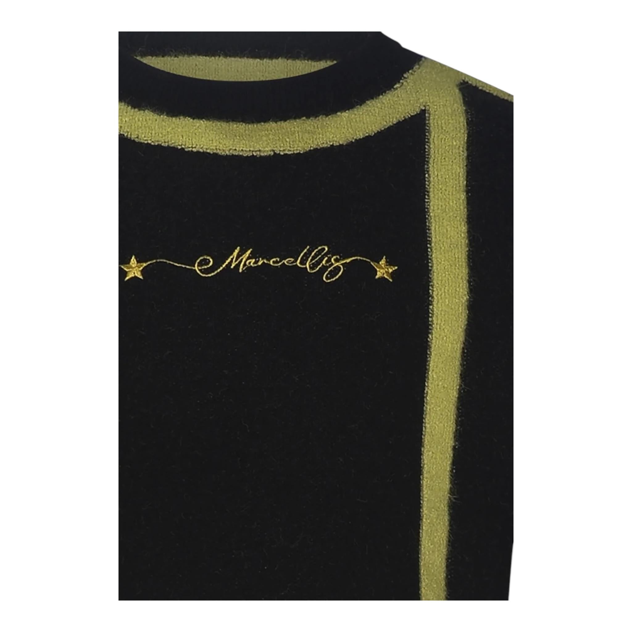 MARC ELLIS maglia tinta unita girocollo con stampa Nero per Bambina JMJSW00183X NERO MARC ELLIS