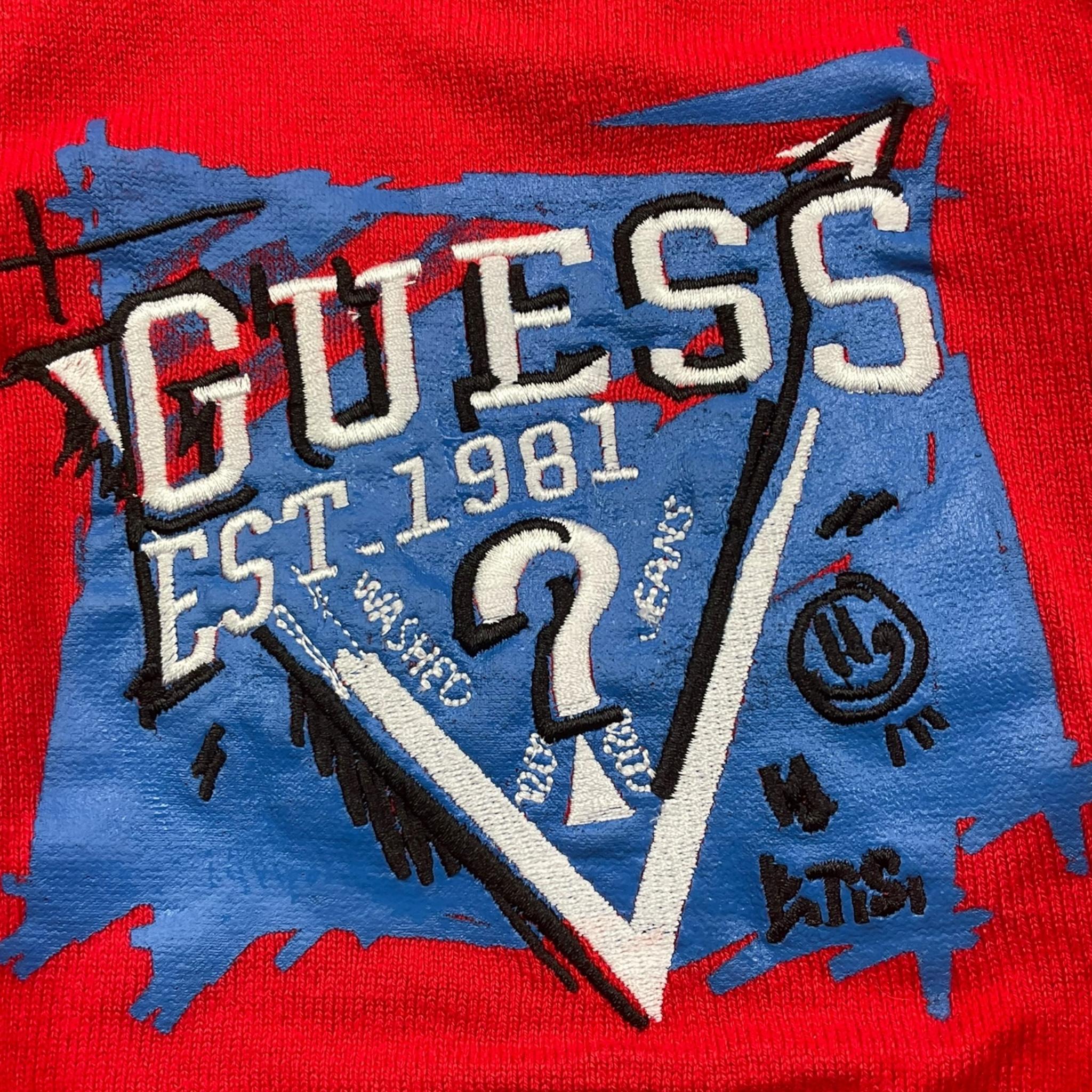 GUESS maglia girocollo tinta unita con stampa Rosso per Neonato N4YR03Z2VV0XX ROSSO GUESS