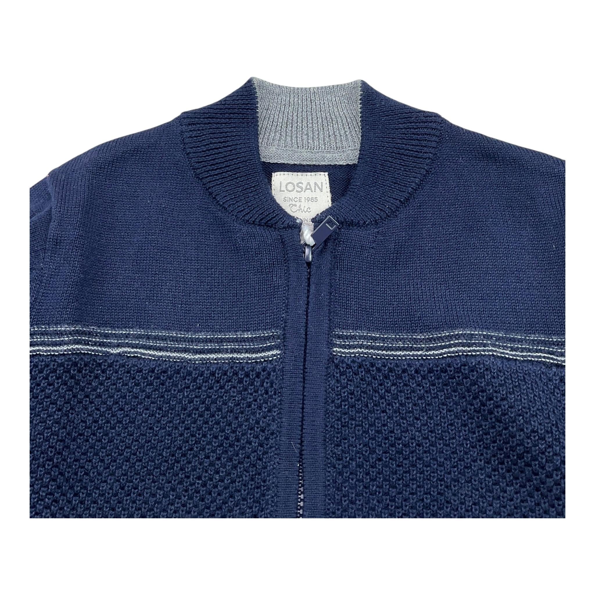 LOSAN felpa con zip in maglia tinta unita Blu per Bambino 1155790AL BLU LOSAN