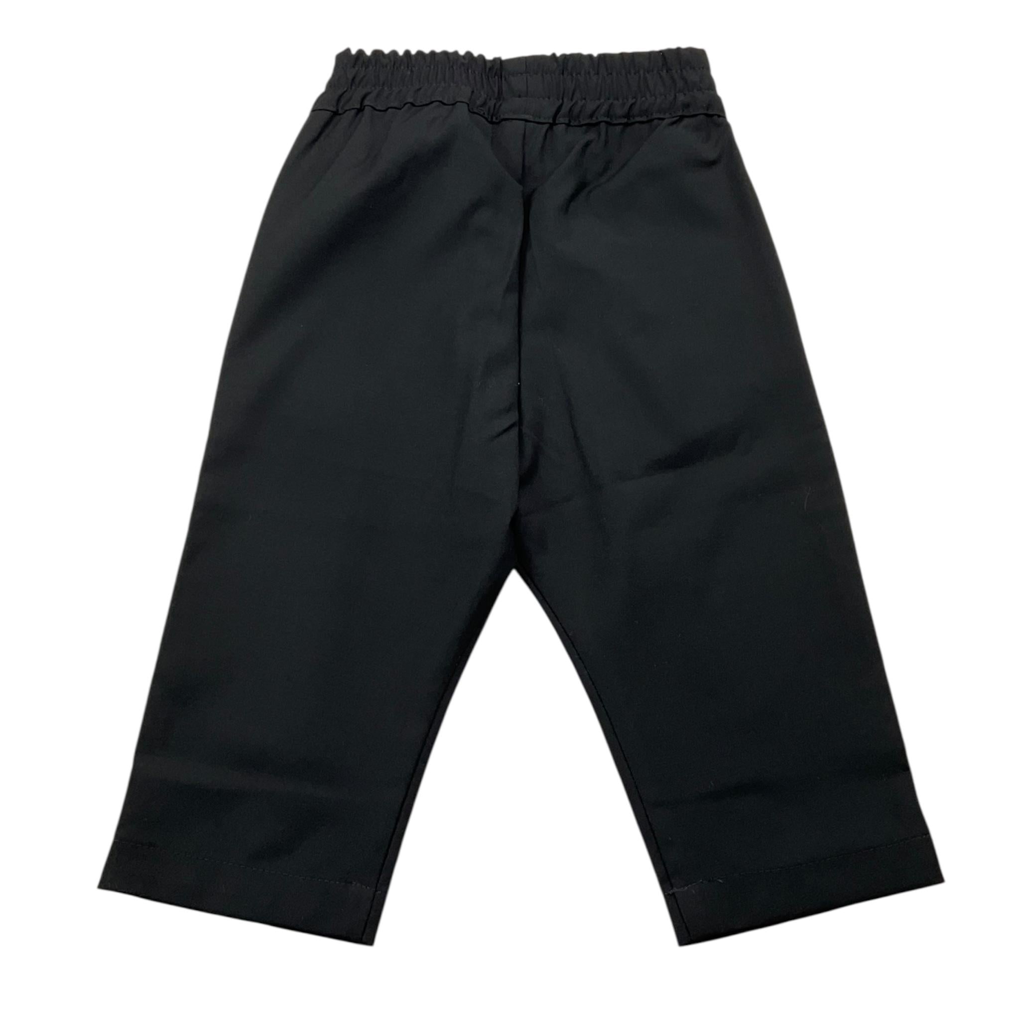 DANIELE ALESSANDRINI pantalone tinta unita con logo Nero per Bambino 1291P00043JXX NERO DANIELE ALESSANDRINI