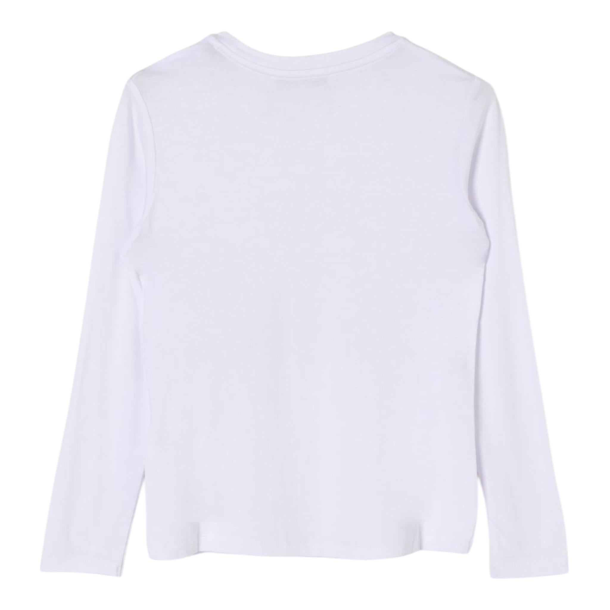 PATRIZIA PEPE shirt girocollo tinta unita con brillantini Bianco per Bambina 7M0752 BIANCO PATRIZIA PEPE