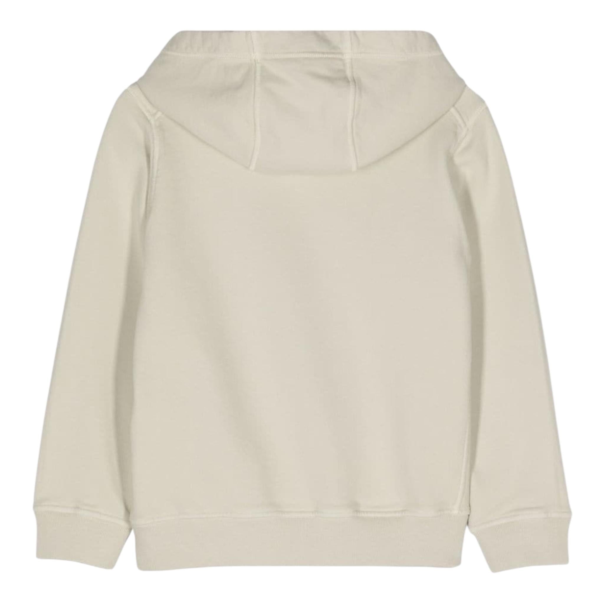 STONE ISLAND felpa tinta unita con cappuccio e stampa Beige per Bambino 81166221 BEIGE STONE ISLAND