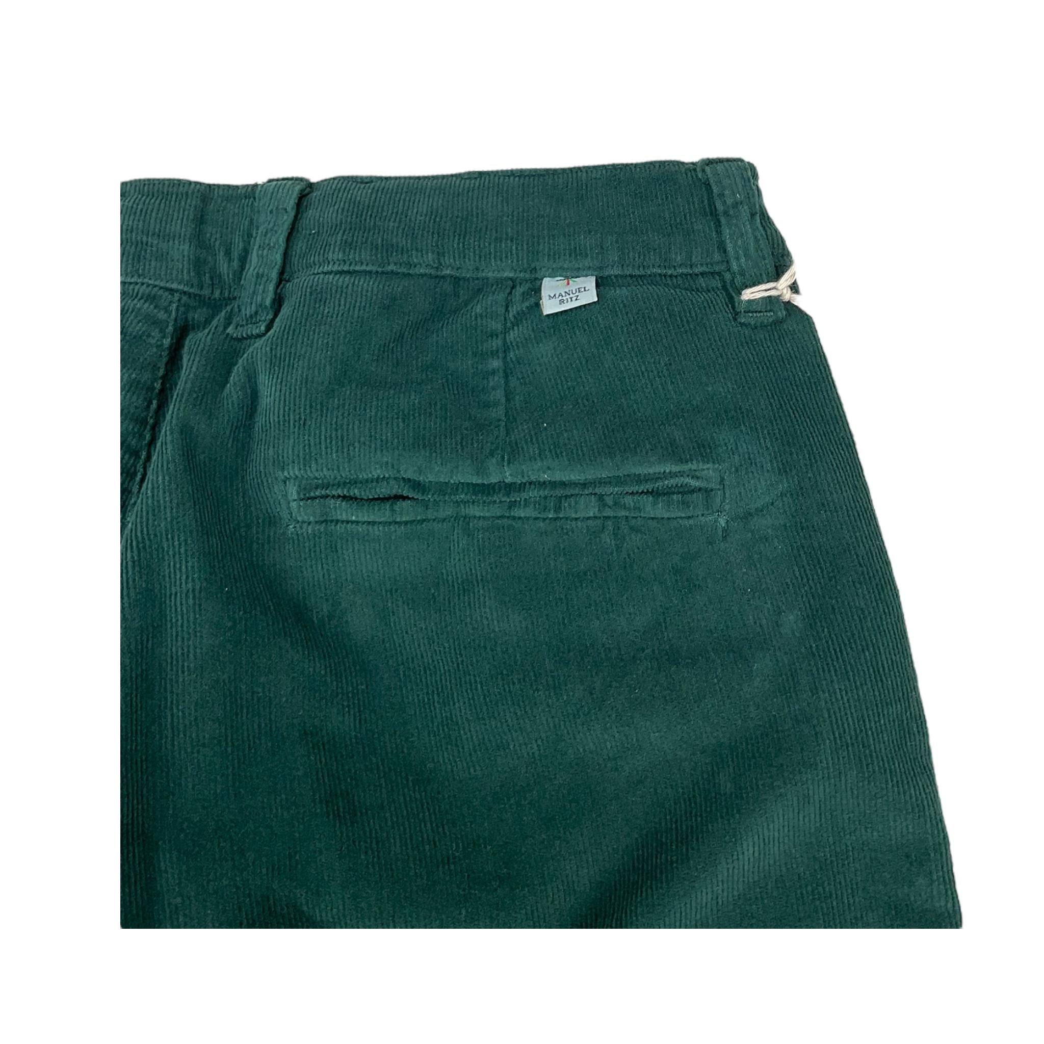 MANUEL RITZ pantalone tinta unita con girovita regolabile Verde per Bambino MR2768 VERDE MANUEL RITZ