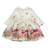 MONNALISA abito tinta unita con fantasia Bianco per Neonata 318908 BIANCO MONNALISA
