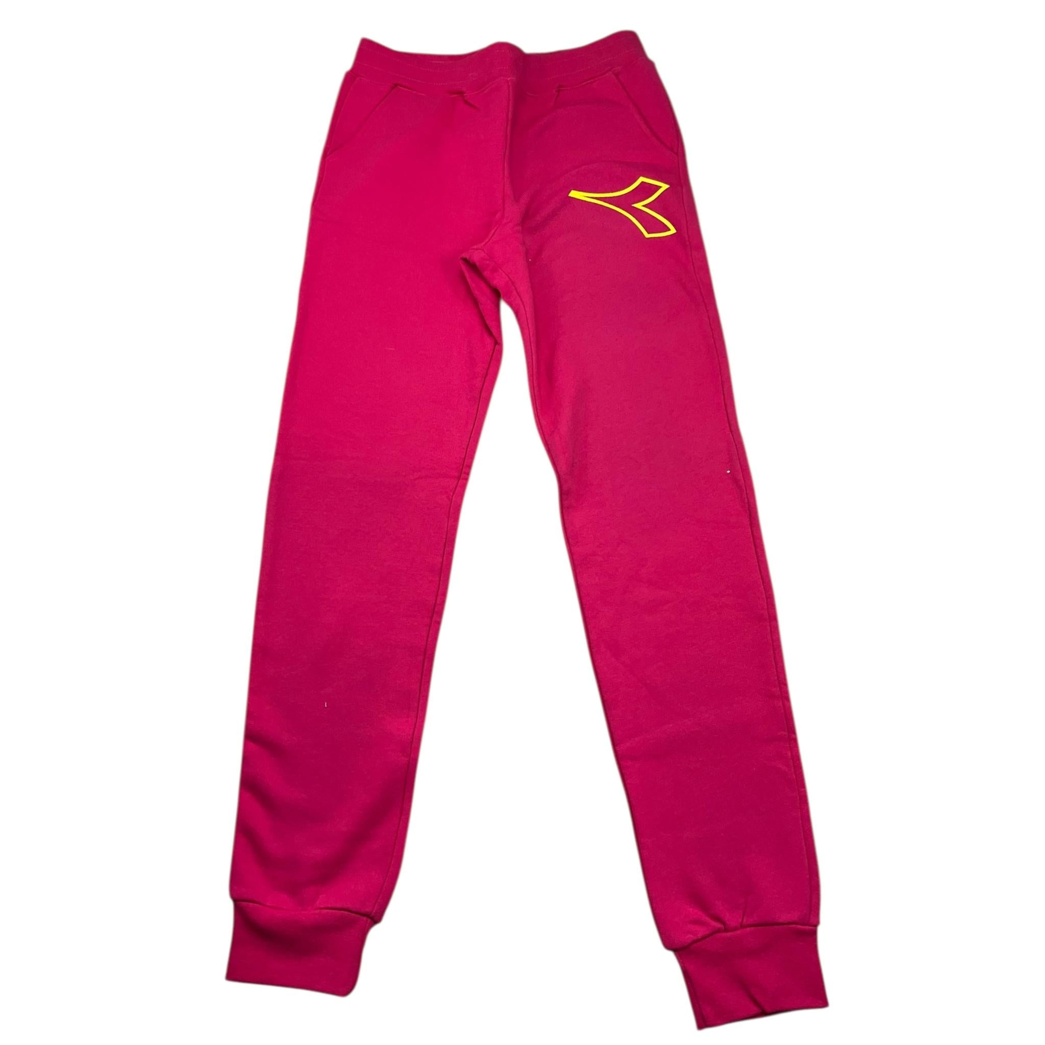 DIADORA pantalone tuta tinta unita con logo Fuxia per Bambina 028868 FUXIA DIADORA
