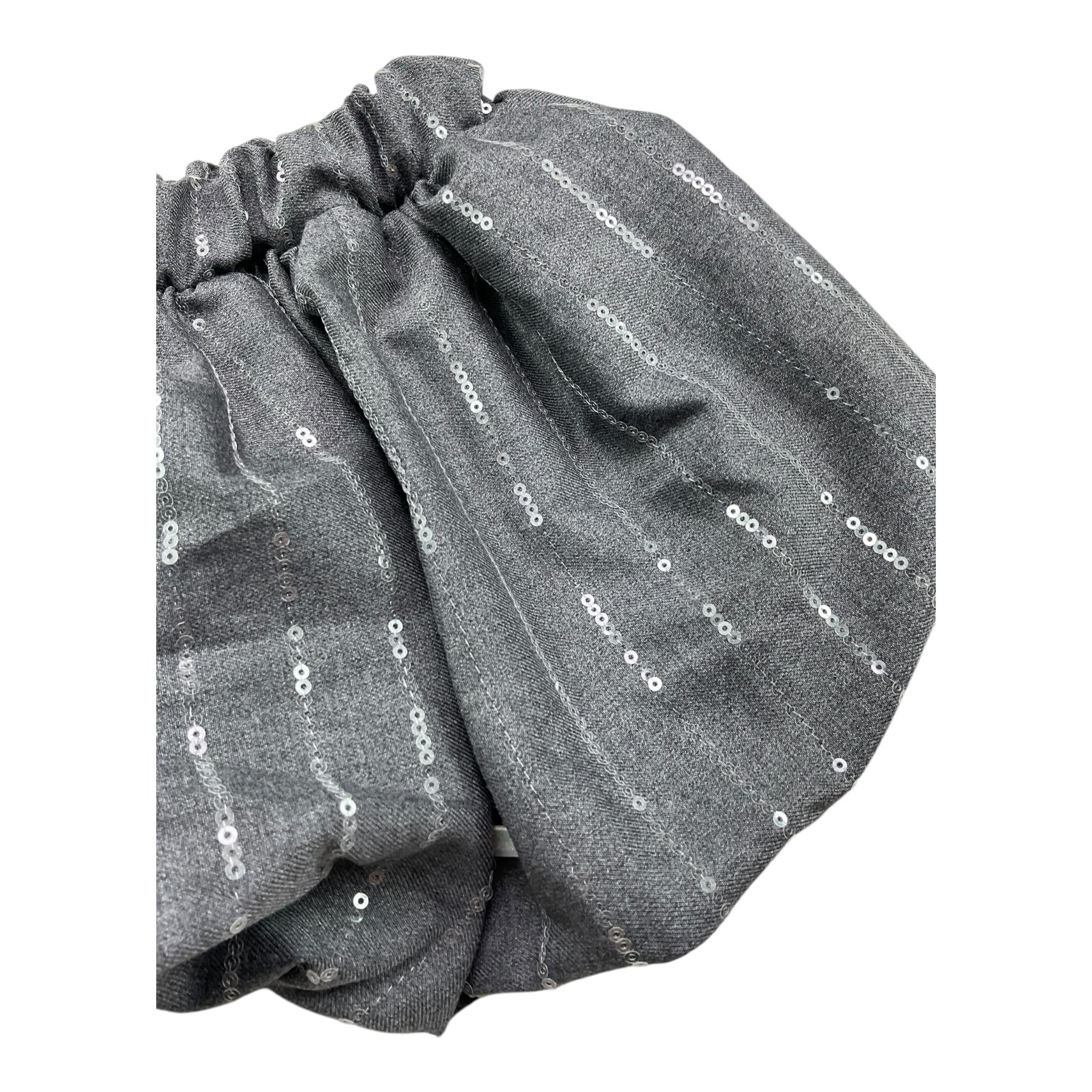 LE BEBE' gonna tinta unita con paillettes Grigio per Neonata LBG6011 GRIGIO LE BEBE'