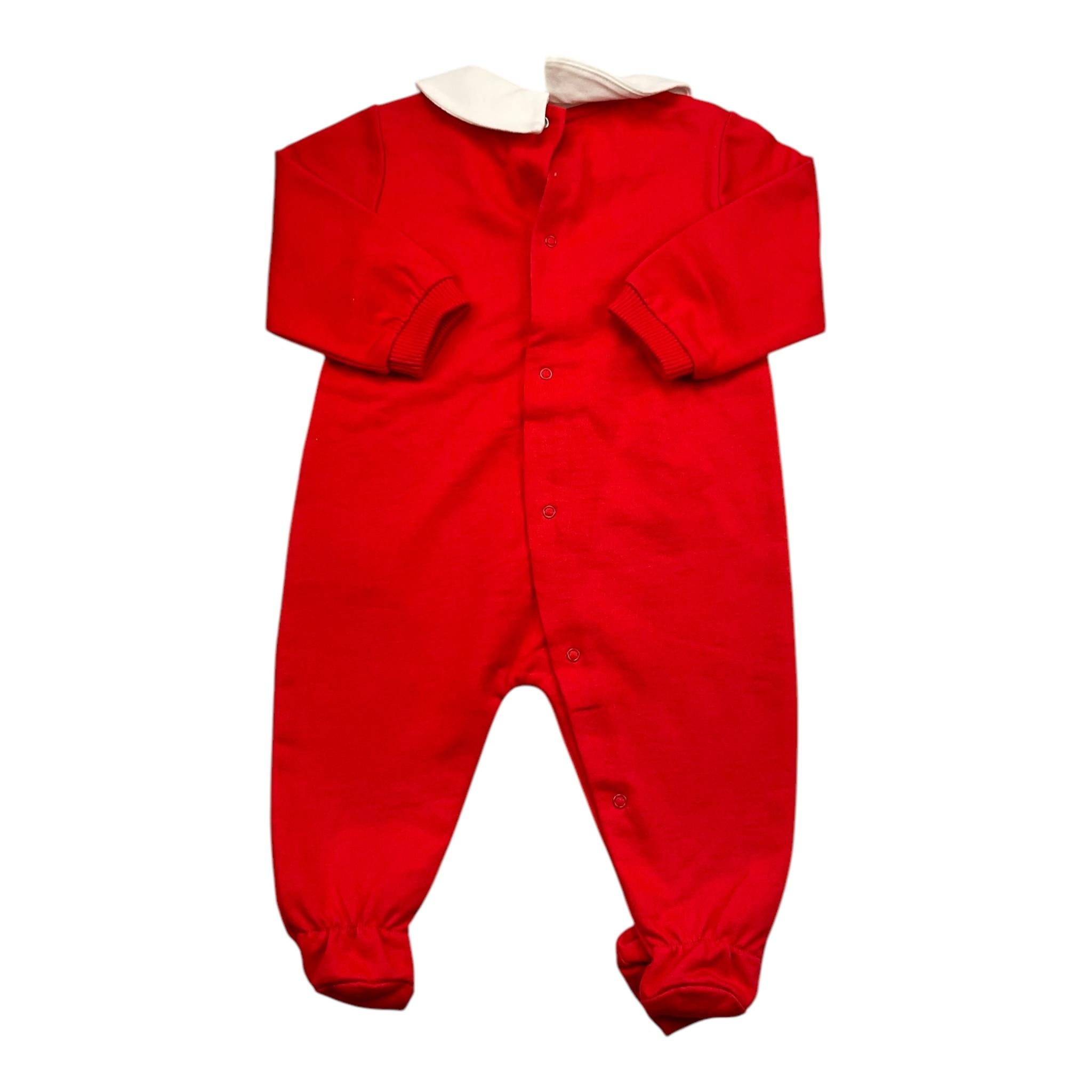MOSCHINO tutina tinta unita con stampa Rosso per Neonato MXY037 ROSSO MOSCHINO