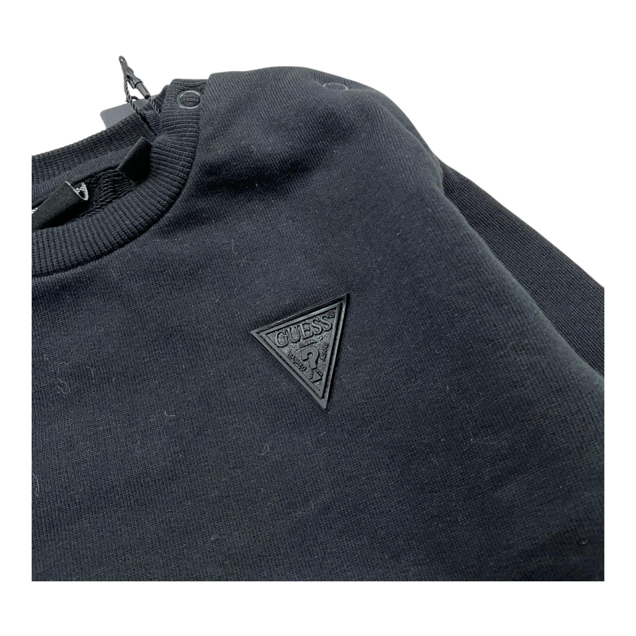 GUESS felpa tinta unita girocollo Nero per Neonato N3YQ05KAD73N NERO GUESS