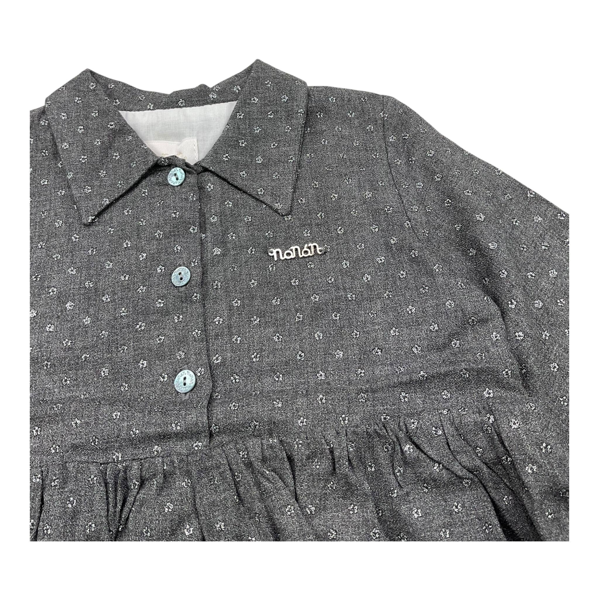 NANAN abito manica lunga tinta unita Grigio per Bambina I2343024GRJ GRIGIO NANAN