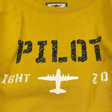 AERONAUTICA MILITARE shirt girocollo tinta unita con stampa Giallo per Bambino 242TS0001AJRJ664 GIALLO AERONAUTICA MILITARE