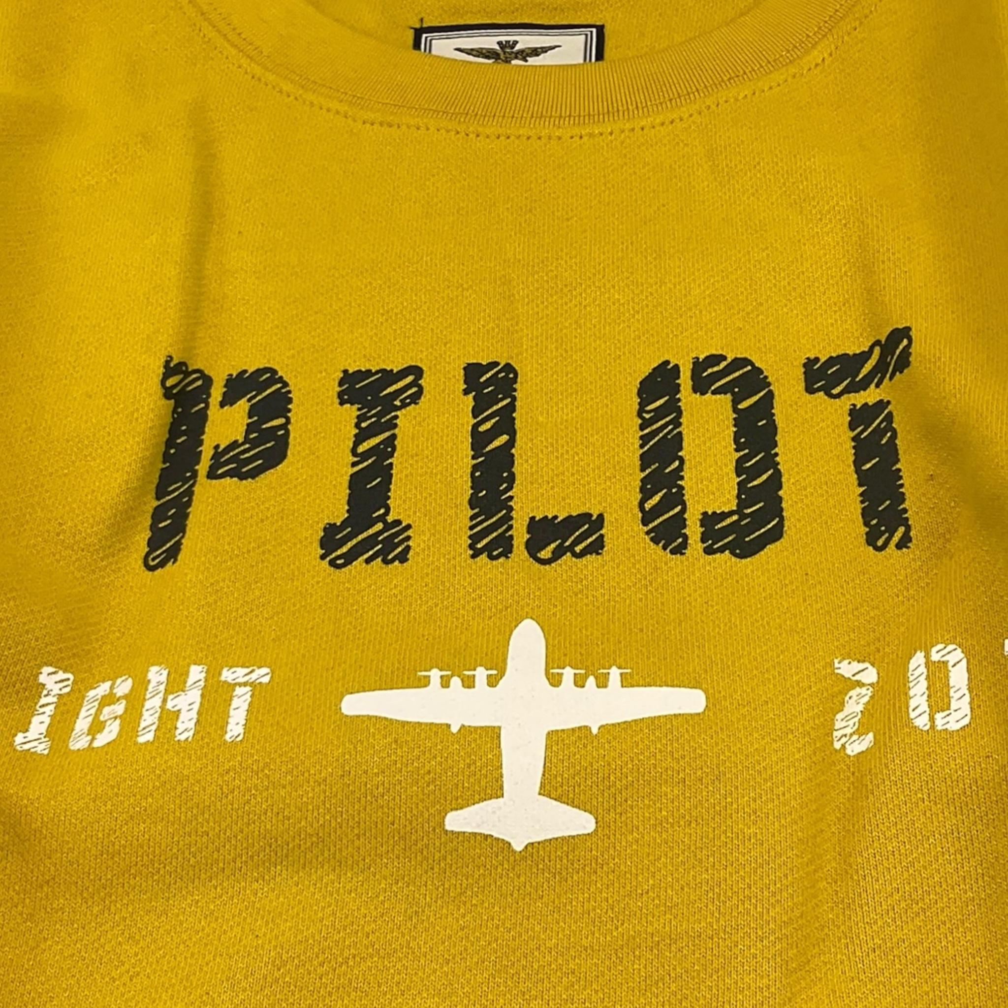 AERONAUTICA MILITARE shirt girocollo tinta unita con stampa Giallo per Bambino 242TS0001AJRJ664 GIALLO AERONAUTICA MILITARE