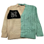 DANIELE ALESSANDRINI cardigan tricolore scollo a v  Multicolor per Bambino 1231W00083XX MULTICOLOR DANIELE ALESSANDRINI