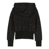 BALMAIN felpa chiusa con cappuccio tinta lurex Nero per Bambina BT4B00 NERO BALMAIN