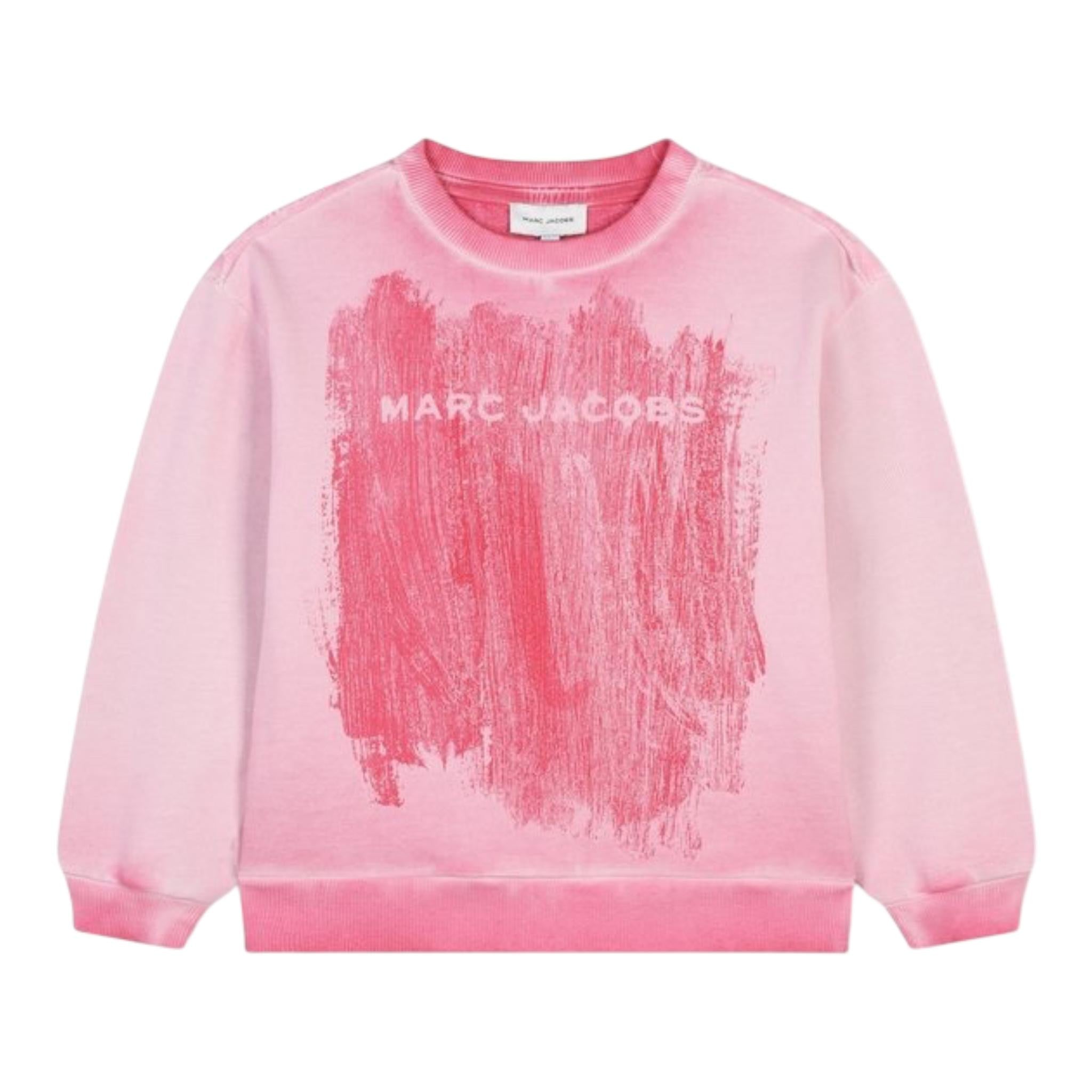 MARC JACOBS felpa chiusa girocollo tinta unita Rosa per Bambina W60291490 ROSA MARC JACOBS