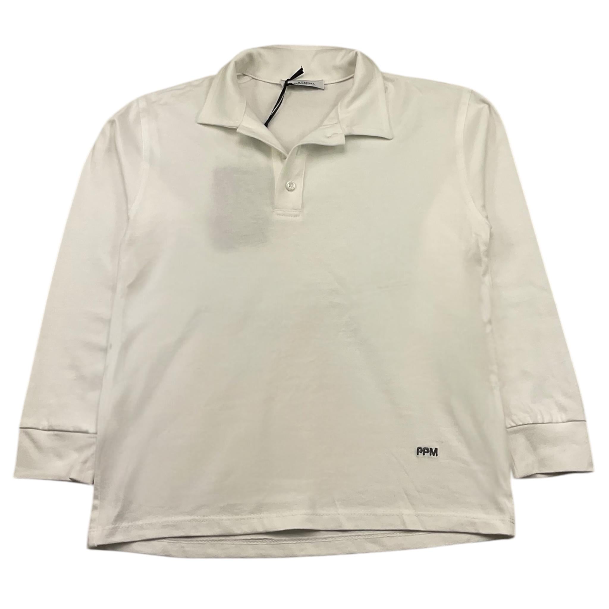 PAOLO PECORA polo manica lunga tinta unita Bianco per Bambino PP4125 BIANCO PAOLO PECORA